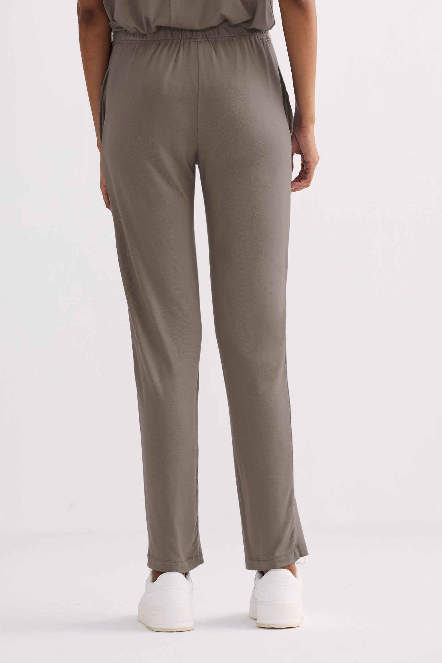 Wide Leg Pant in  Earth Grey
