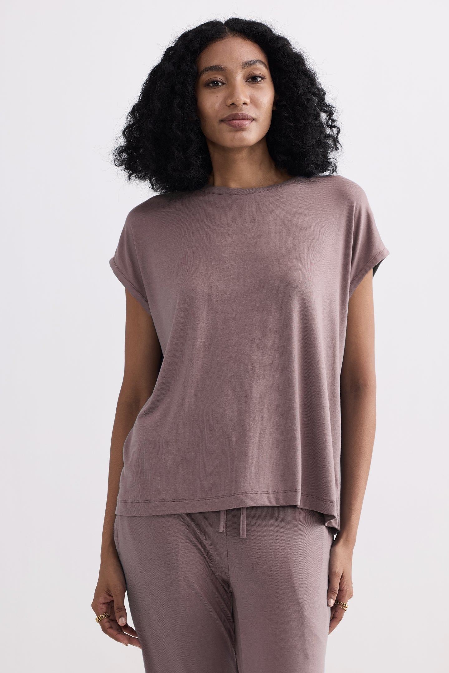 Wide Leg Pant in Dusty Rose