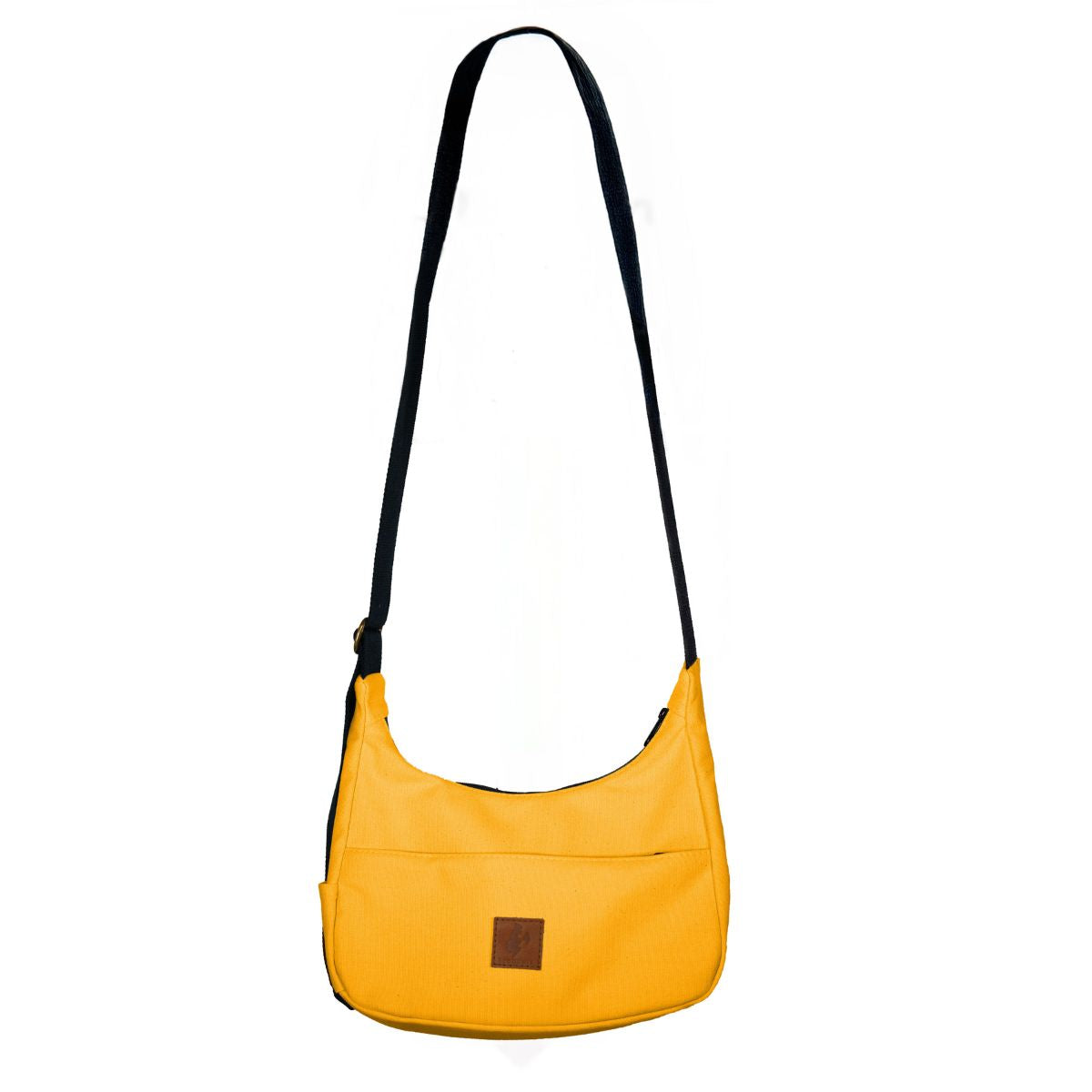 Orange Canvas Shoulder Crescent Bag #color_orange