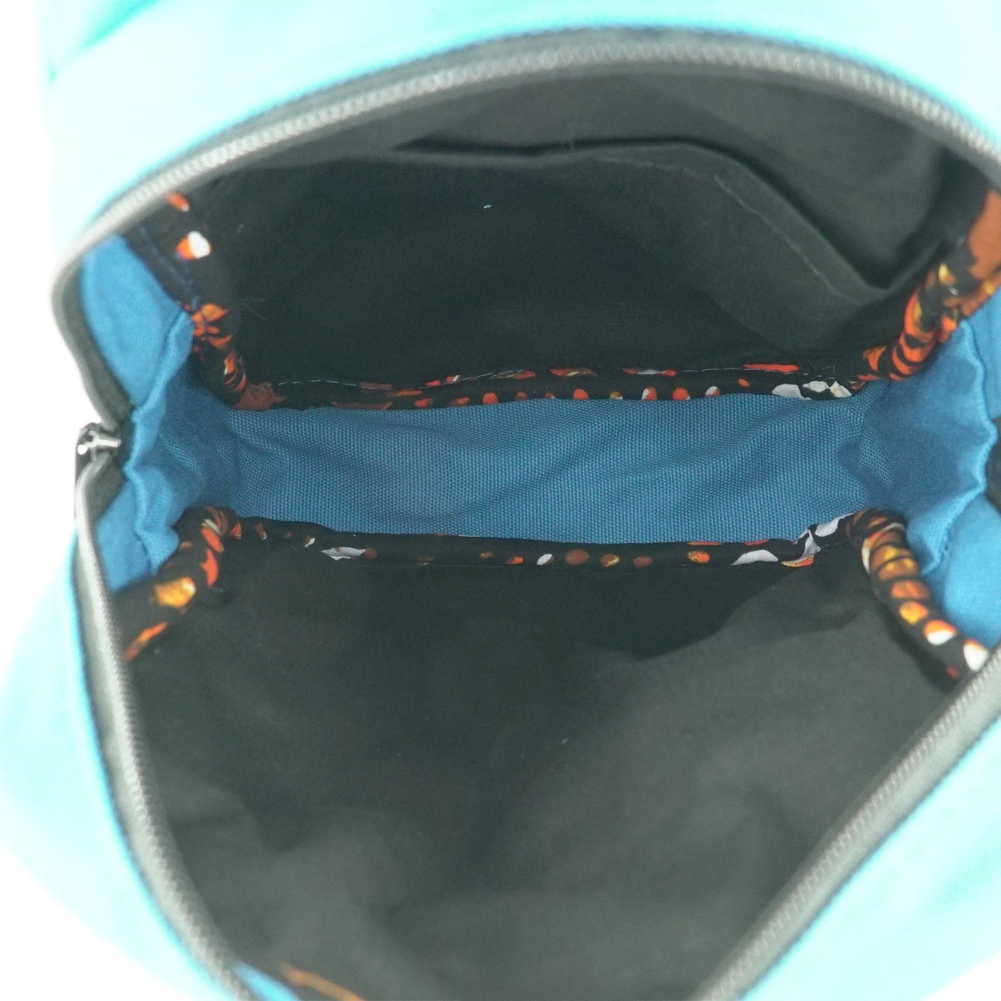 Buru small canvas crossbody sling bag in Zilly Blue — Ecodunia #color_zilly-blue