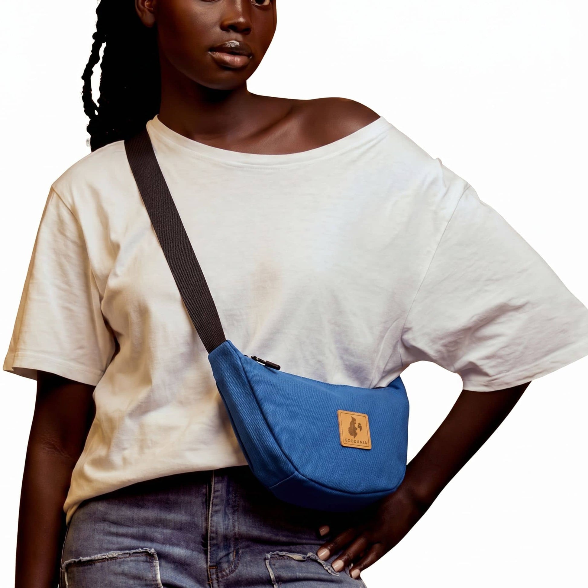 Canvas Forest Green Round Mini Shoulder Bag #color_zilly-blue