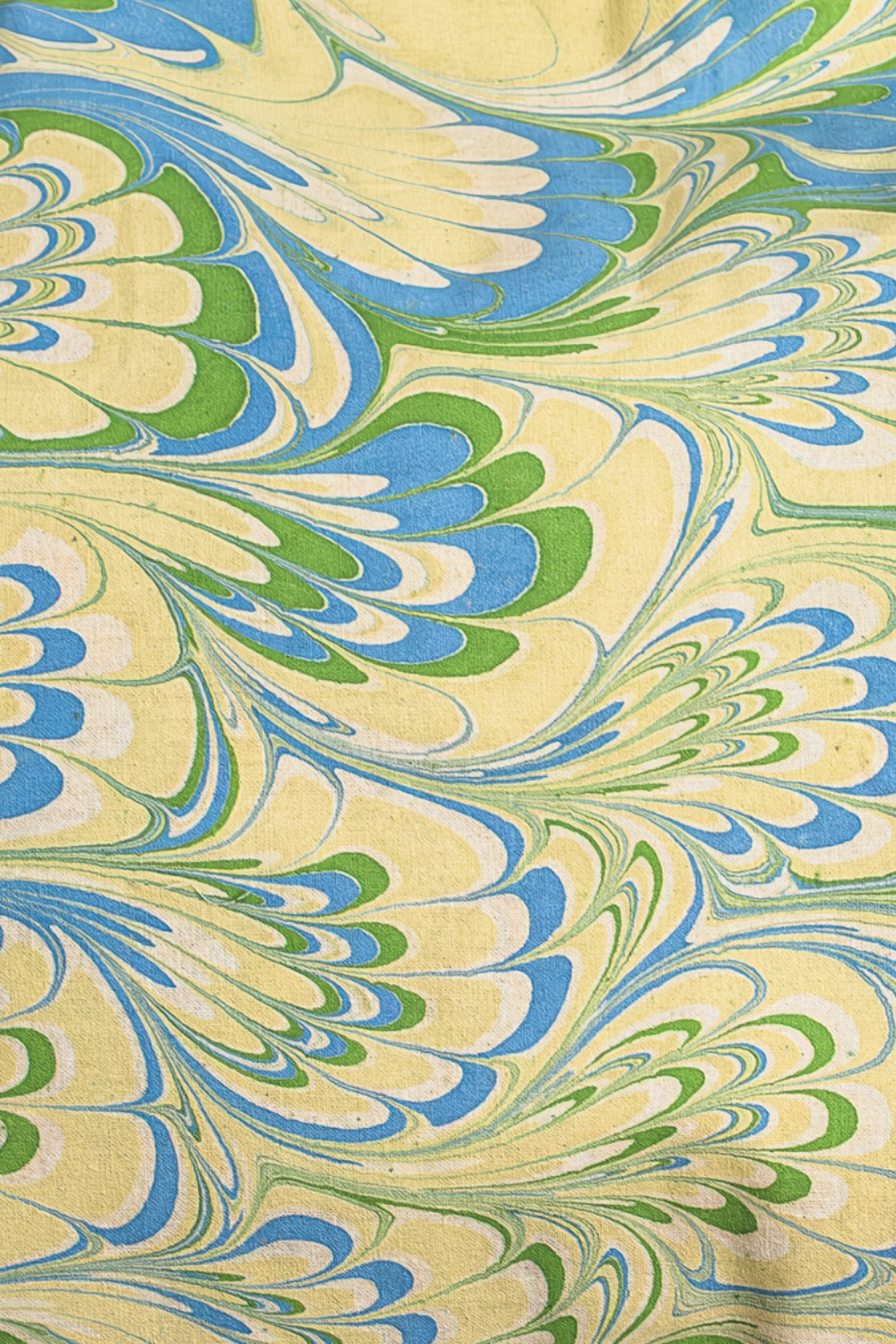 Seaglass Peacock Hand-Marbled Pillow, 14x20