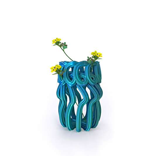 Frosting Vase Blue