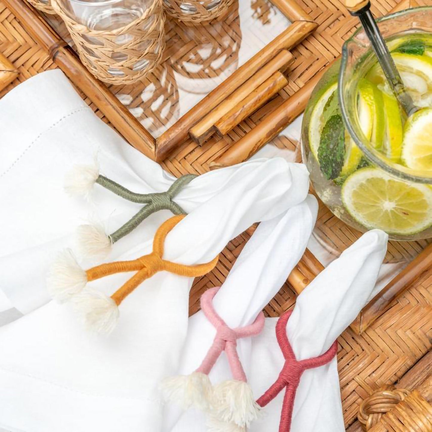 Nautical Knot Napkin Rings (Set of 4)