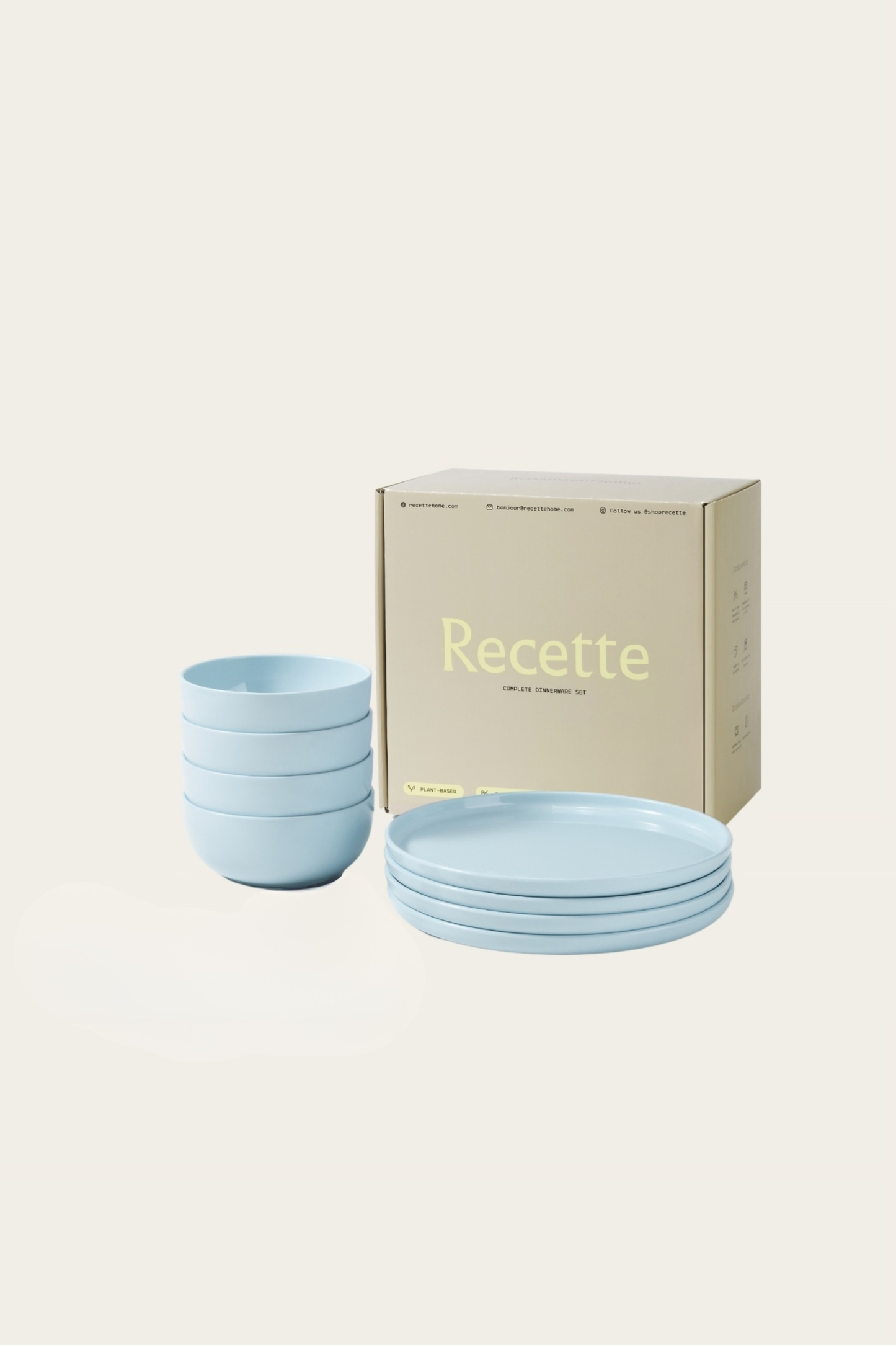 Plate and Bowl Set | Seafoam