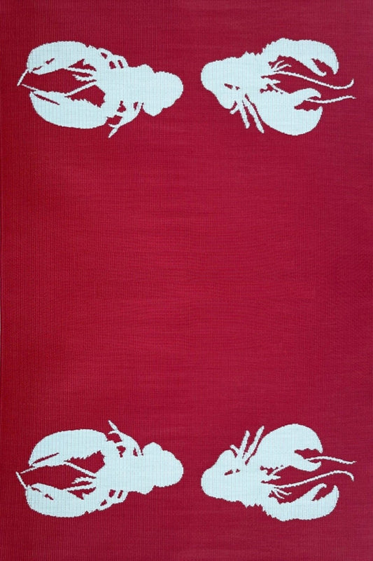 Four Lobster Red & Aqua