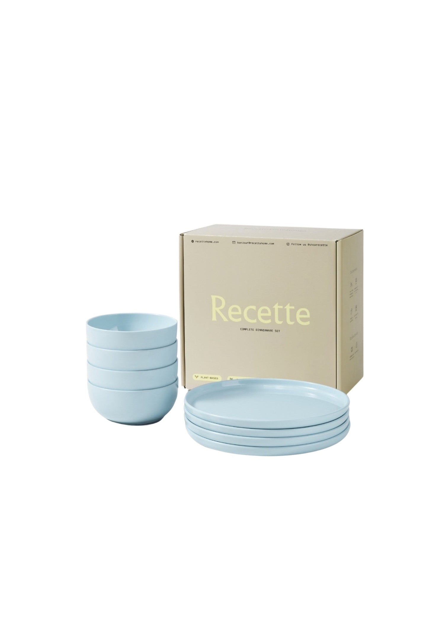 Plate and Bowl Set | Seafoam