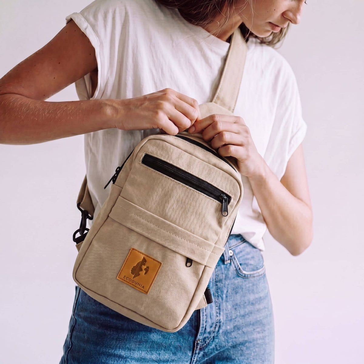 Canvas Crossbody Sling Bag for Men | Umoja Large Sling Bag for Women