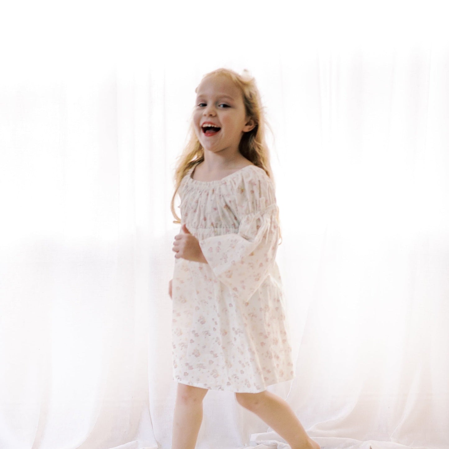 Kennedi Dress | Spring Petal |Bell Sleeve