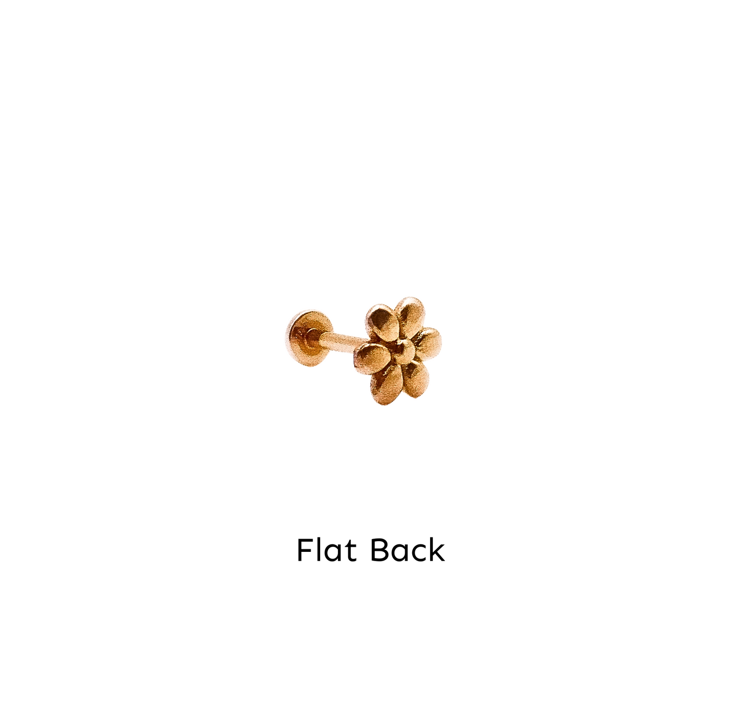 14K Yellow Gold Daisy Stud