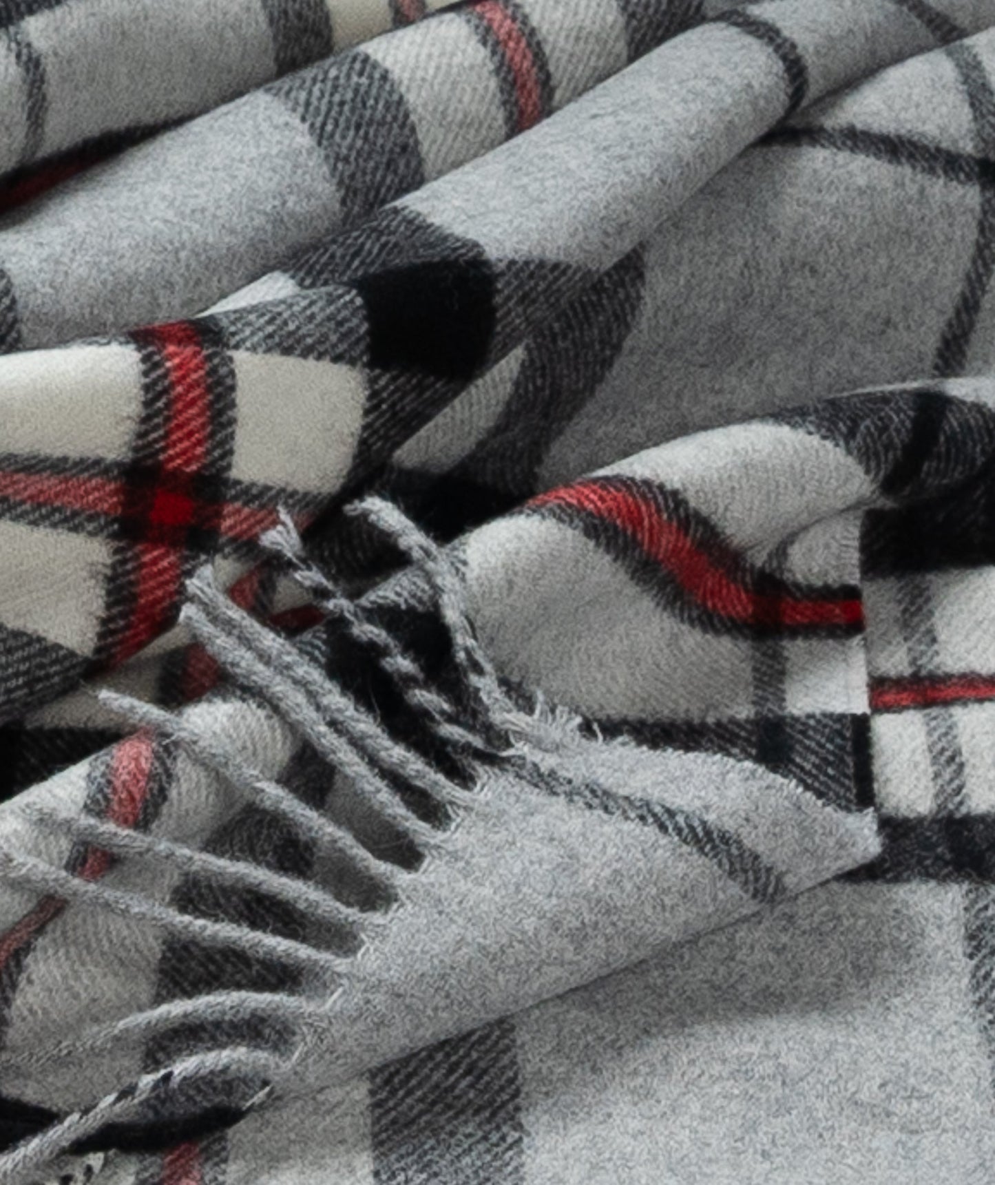 Prince of Scots Merino Wool Throw - Grey Thompson