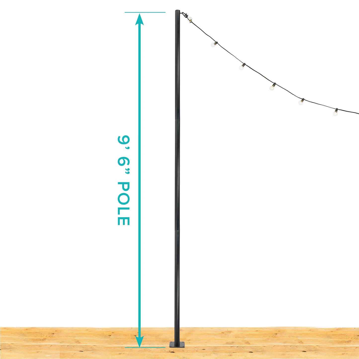 String Light Pole Stand with Mounting Plate