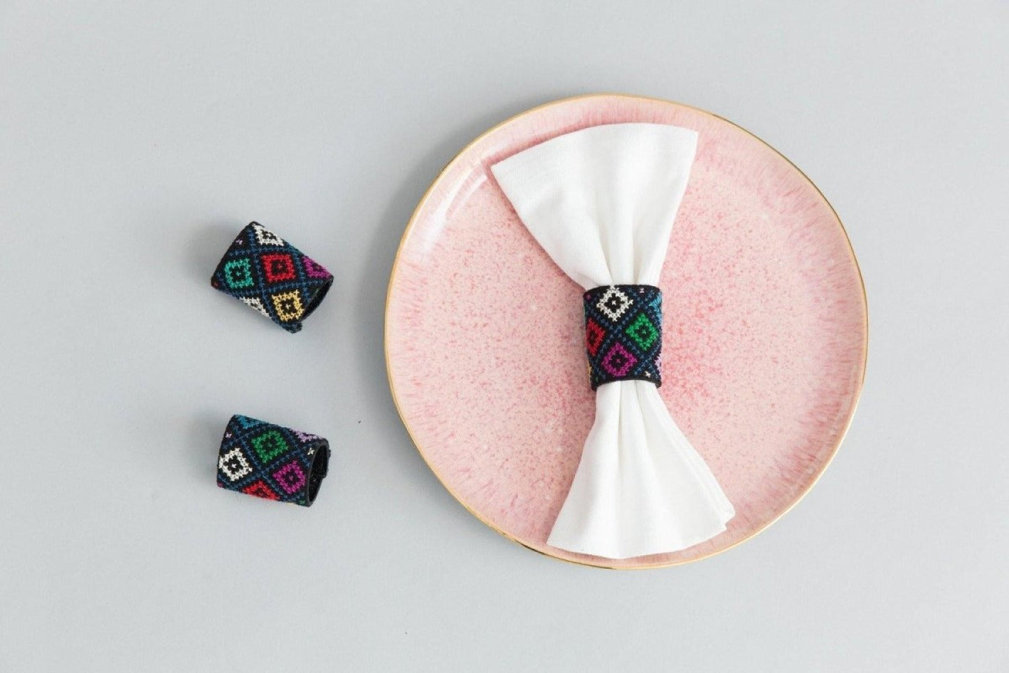 S/2 Tatreez Napkin Rings