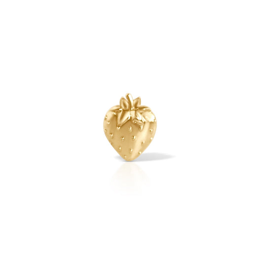 14K Yellow Gold Strawberry Stud