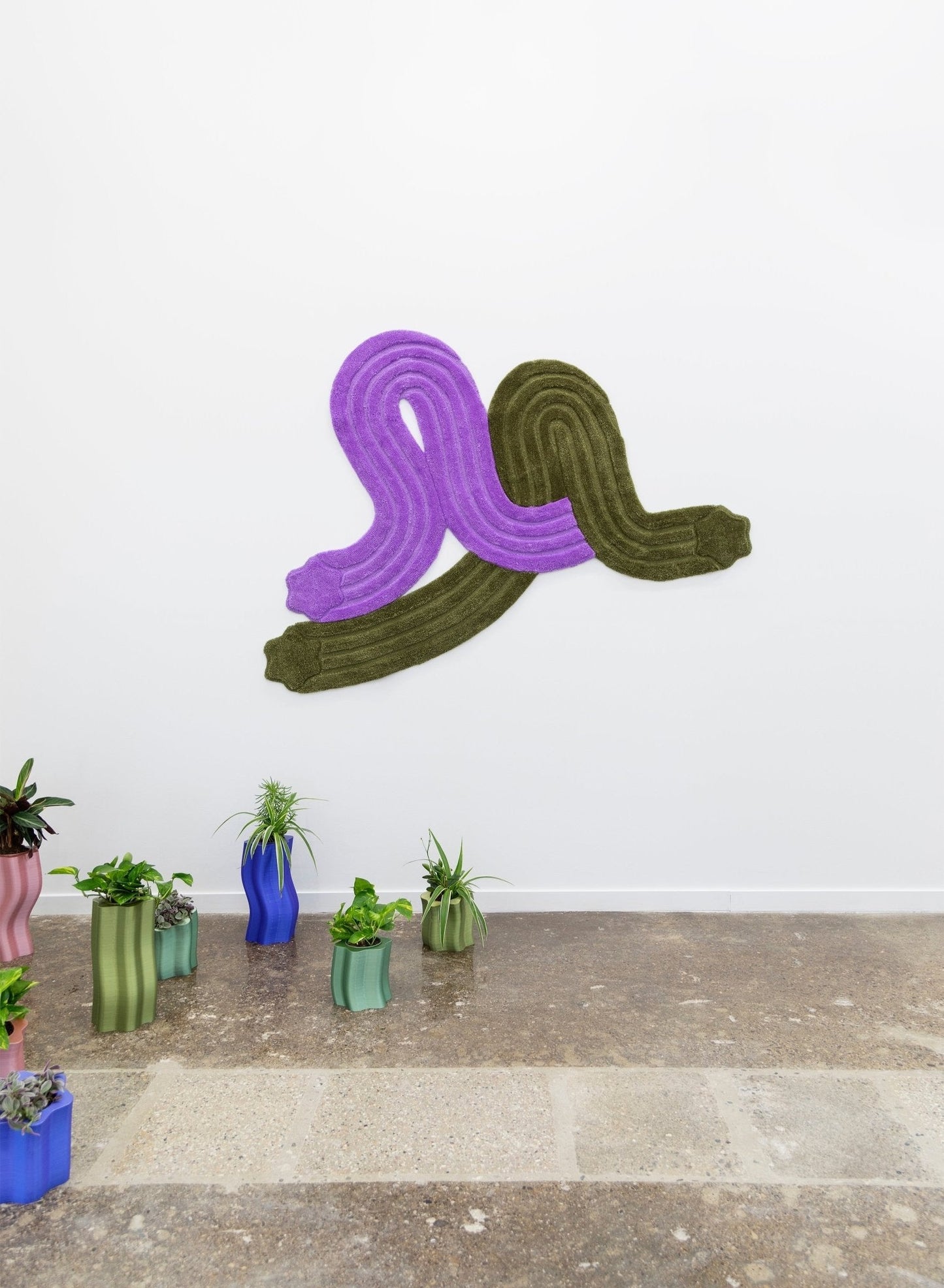 Entwine Rug Green + Purple