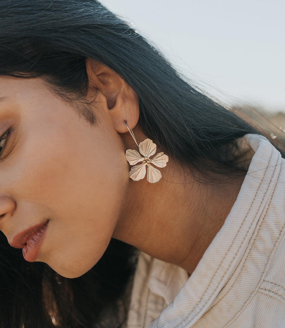 Sayuri Flower Drop Earrings