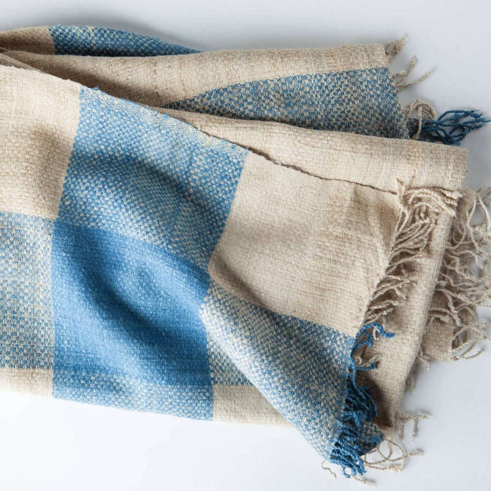 Silk Throw | Cruelty-Free | Handwoven | Fair Trade | BORDER