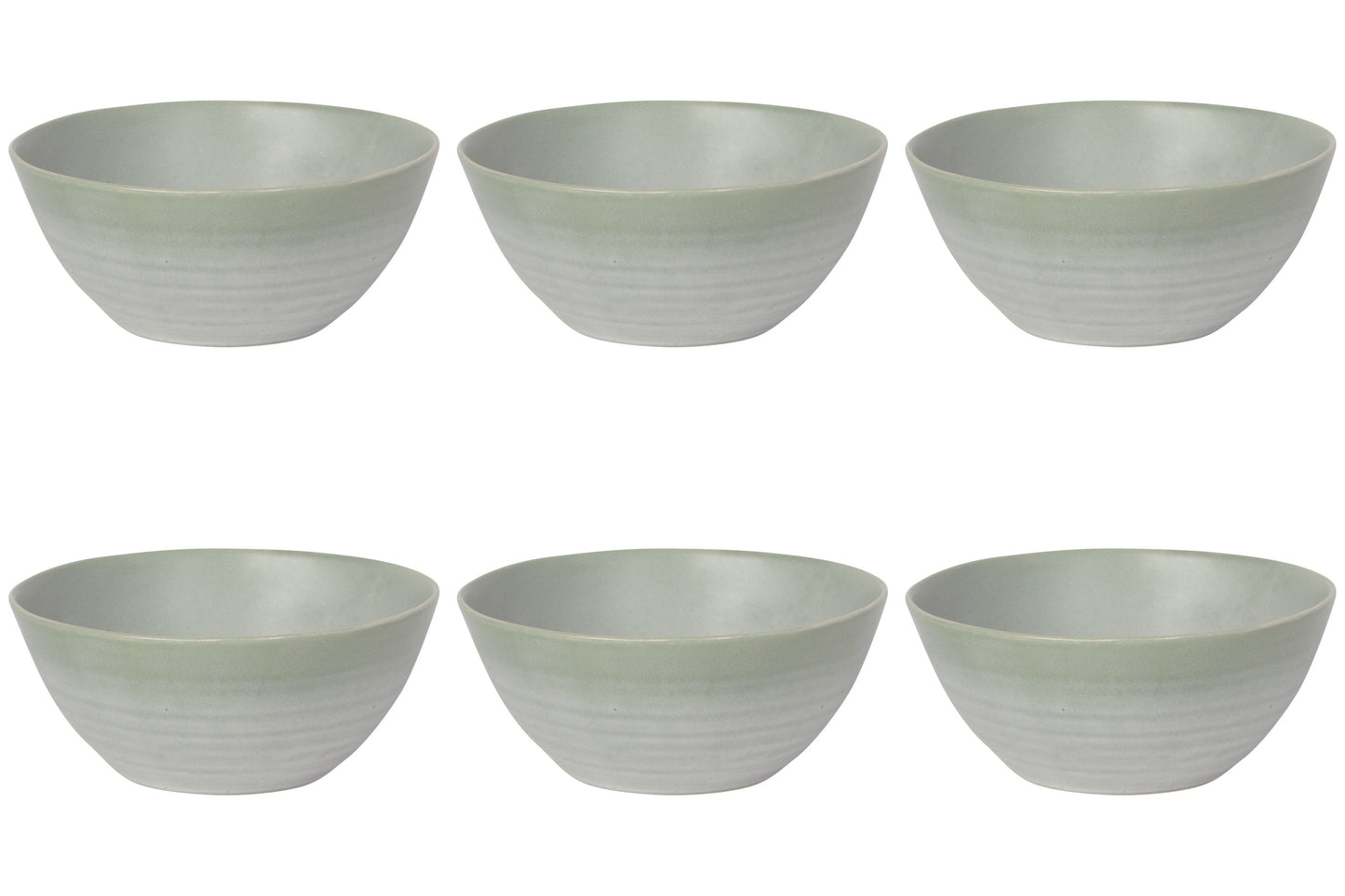 Set of 6 Aquarius Sage Bowl 4.5 inch