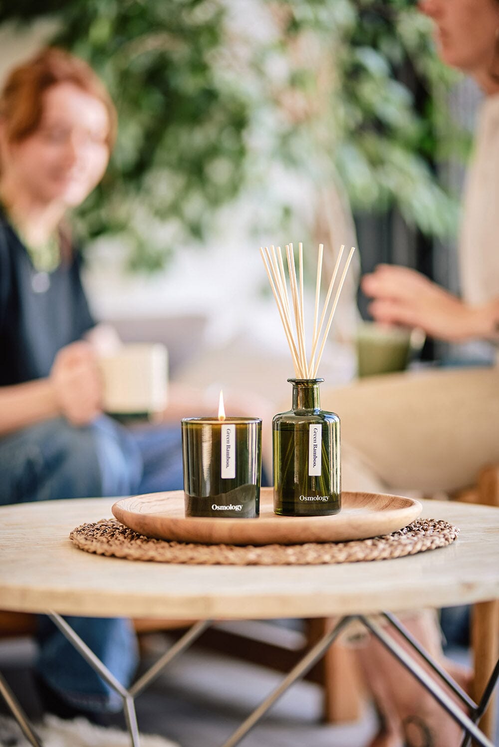 Green Bamboo Scented Candle - Cypress Patchouli and Orange