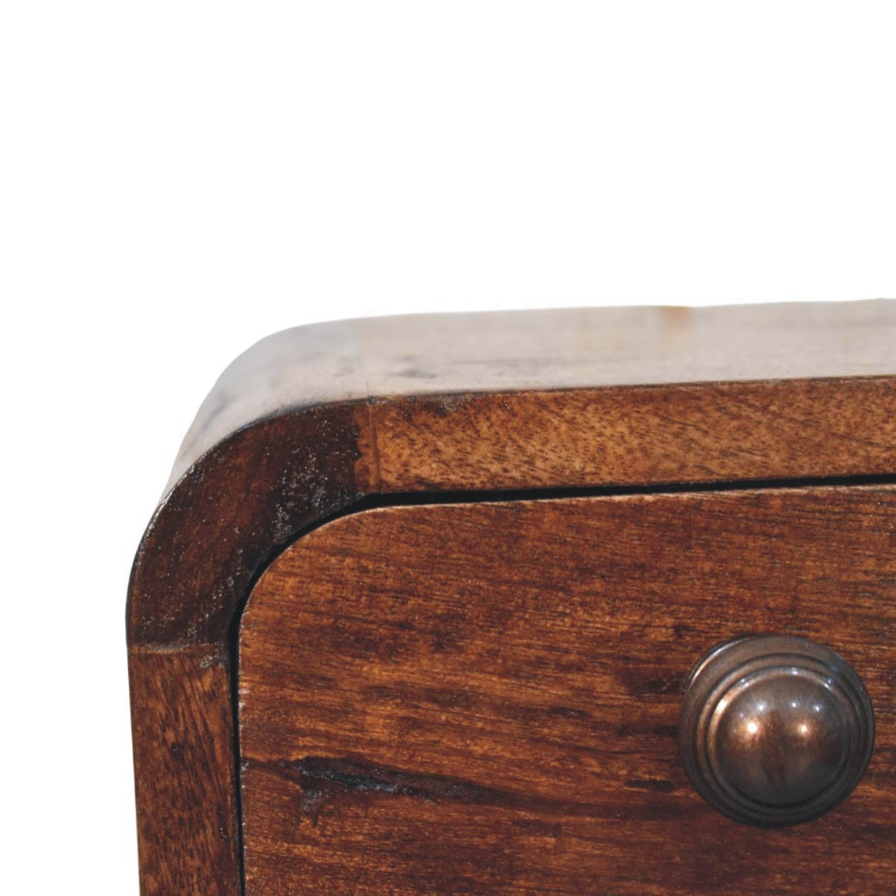 Solid Wood Curved Wall Mounted Bedside
