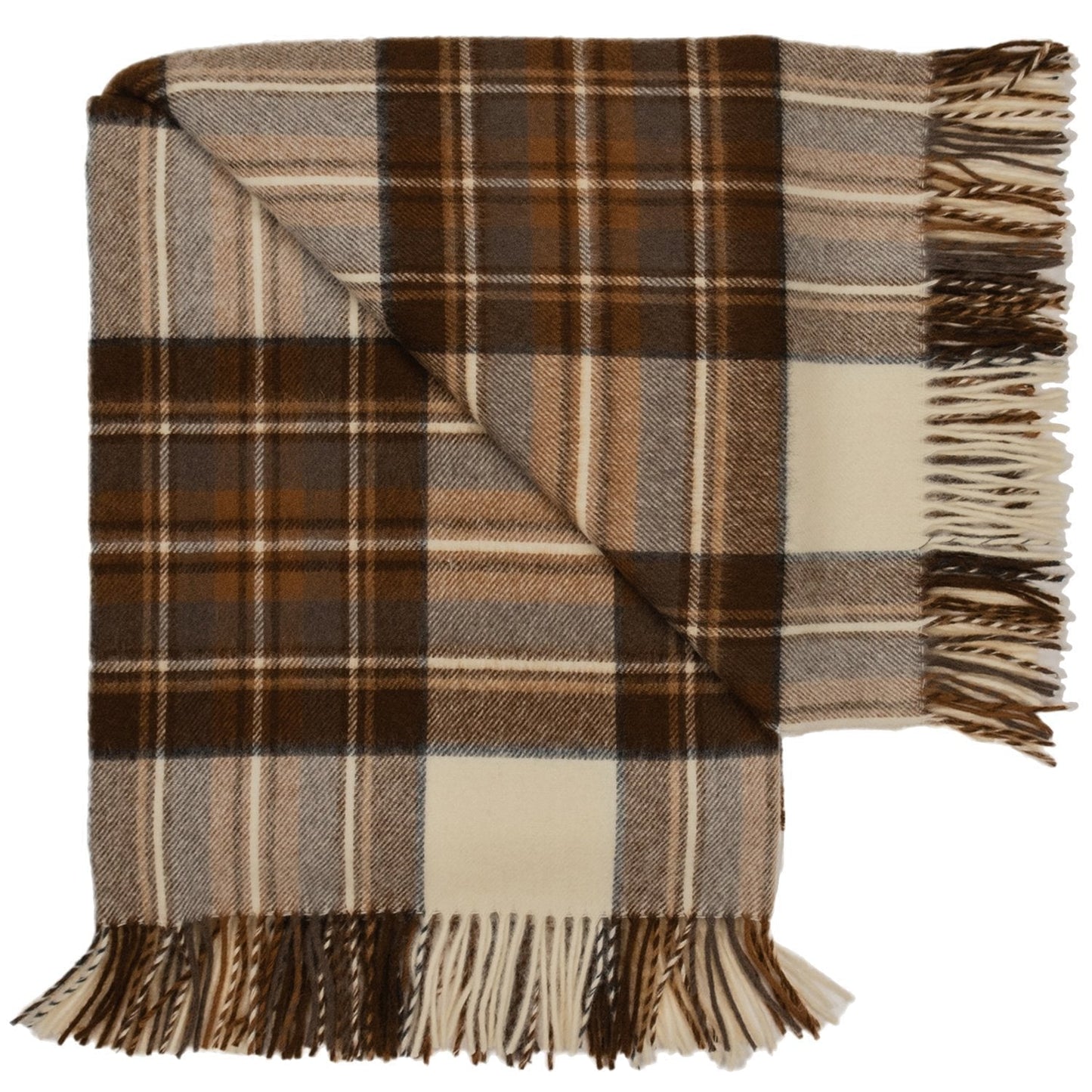 Prince of Scots Merino Wool Throw - Natural Dress Stewart