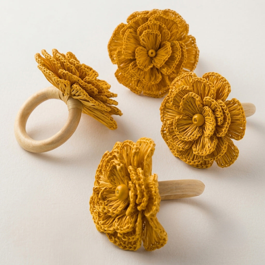 S/4 Buriti Flower Napkin Ring