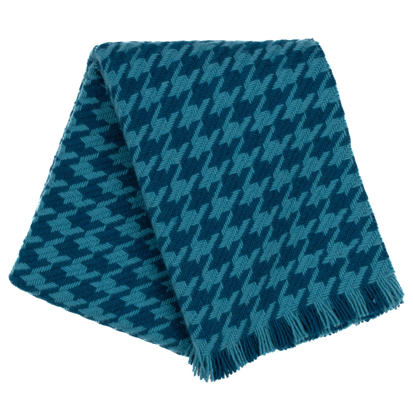 Southampton Home Naturally Weighted Houndstooth Throw ~ Teal ~