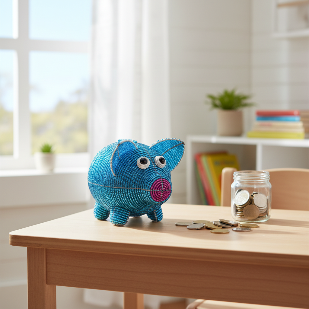 Piggy Bank, Blue (1 Piece)