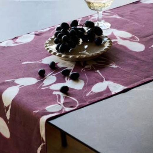 Porto Print in Aubergine Runner