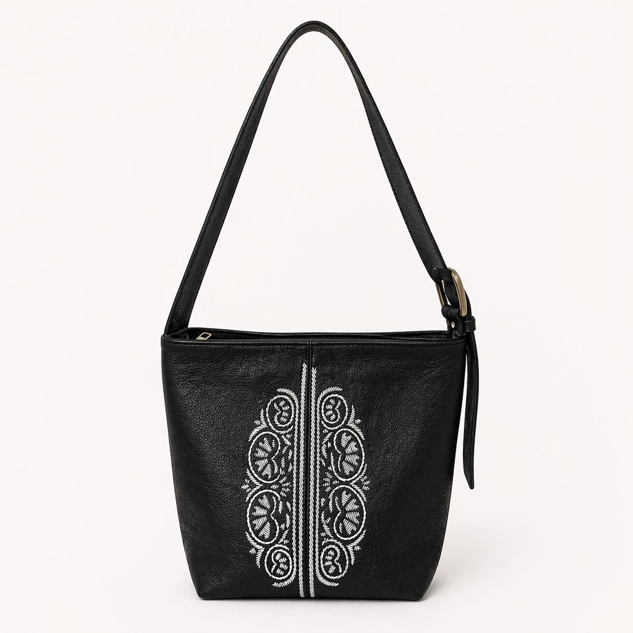 Zahra Leather Bucket Tote