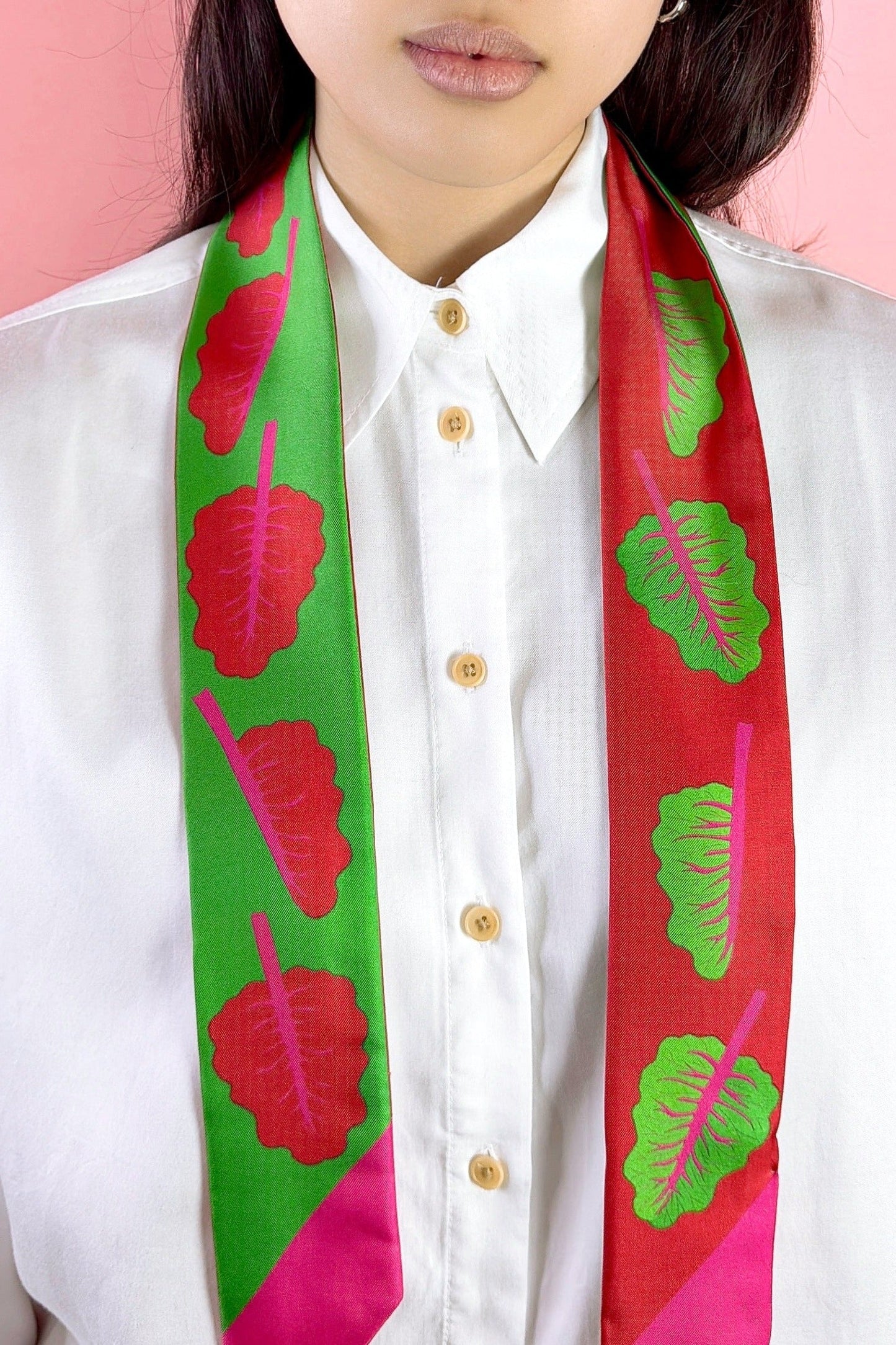 Glowing Chard Twilly Ribbon Scarf