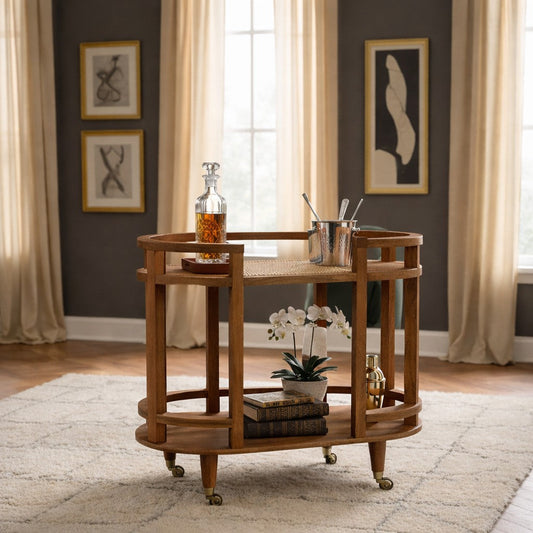 Solid Wood Isla Curved Butler Console