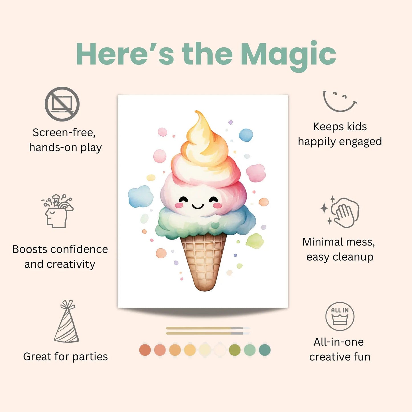 Popsicle Watercolor Kit for Kids