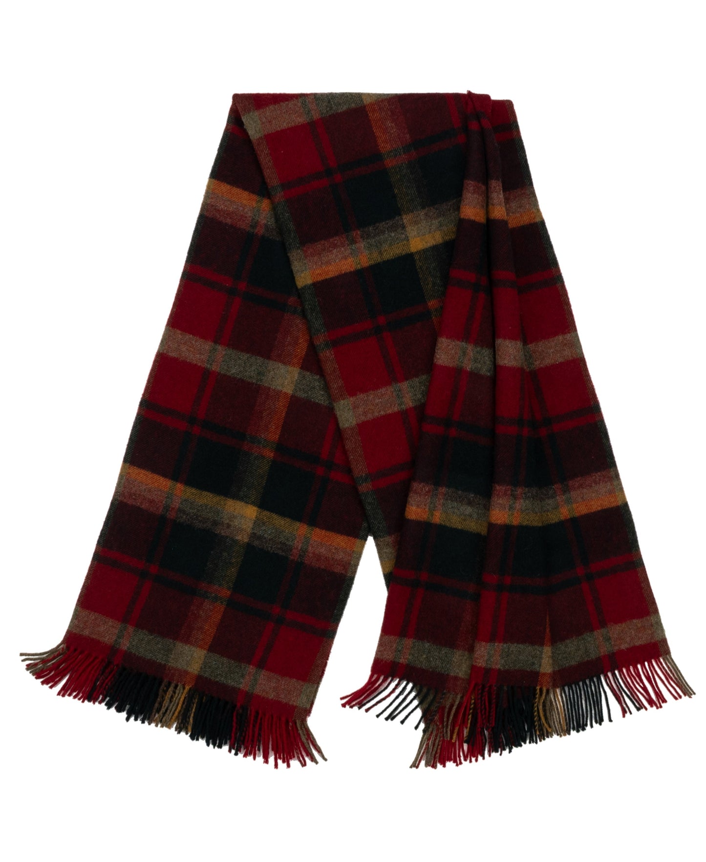 Highland Tweeds Shetland Lambswool Throw - Dark Maple