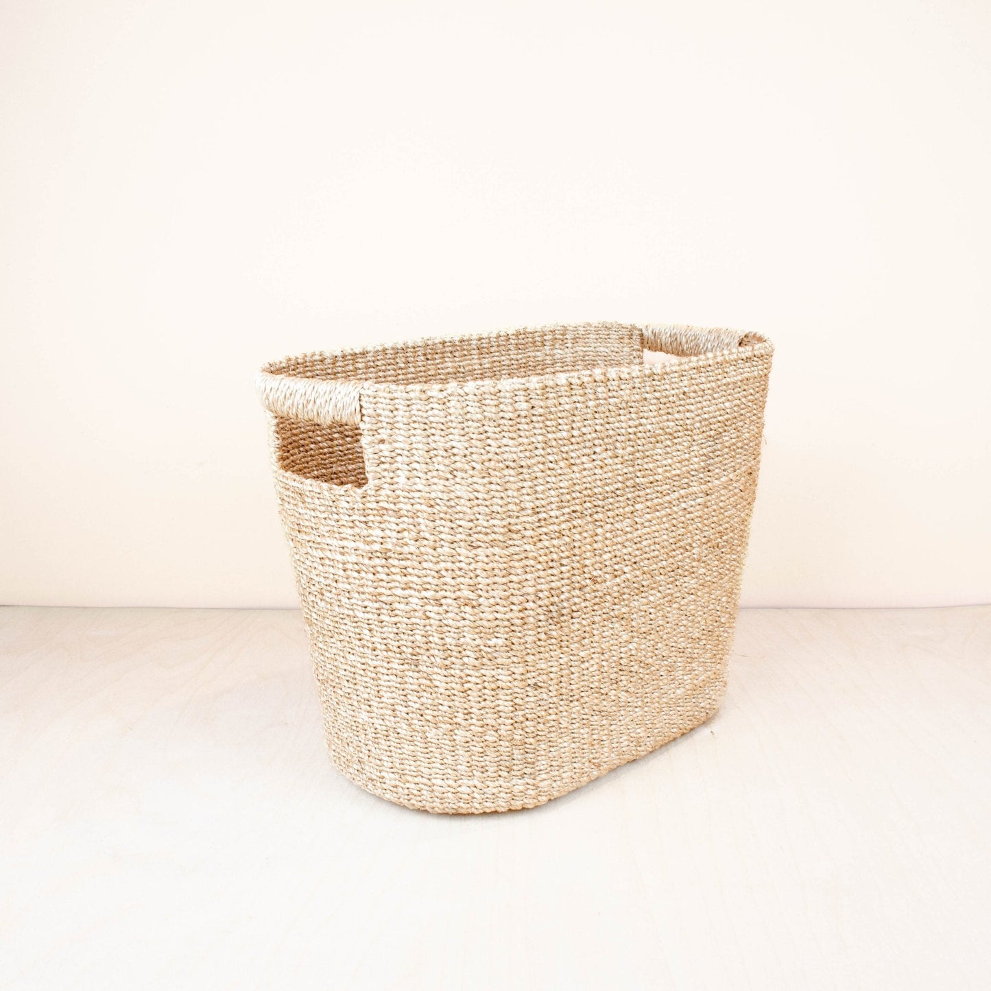 S/2 Natural Oval Abaca Baskets