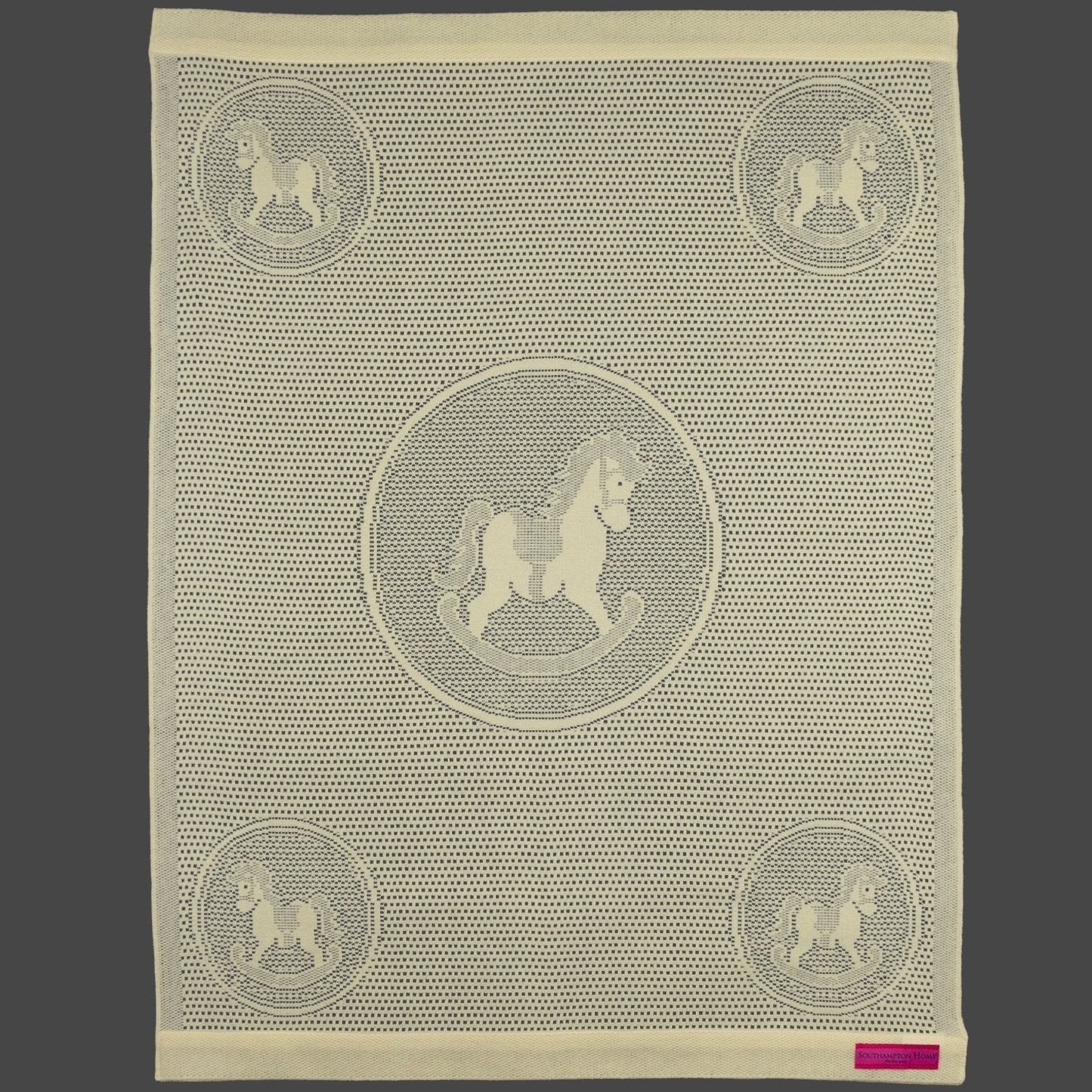Southampton Home Lace Weave Rocking Horse Baby Blanket - Yellow