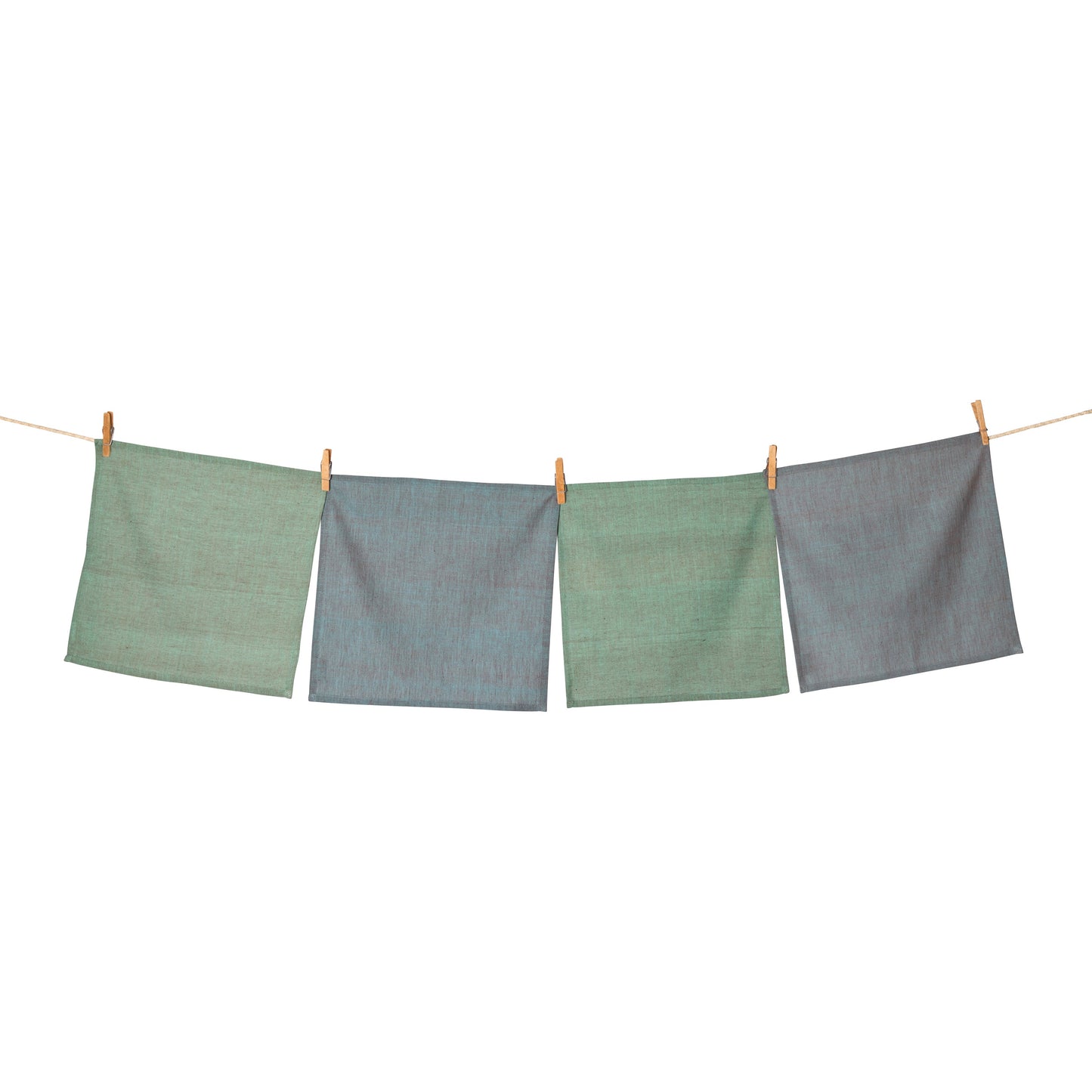 Handwoven Cotton Napkins, Set of 4 | 16" × 16" | Fair Trade | Interplay