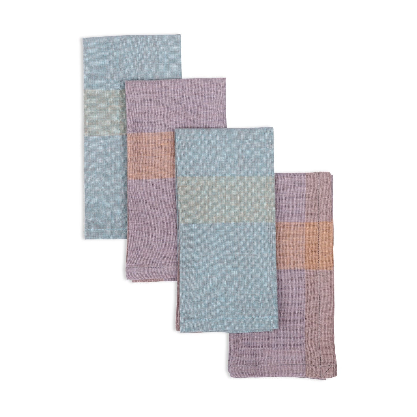 Handwoven Cotton Napkins, Set of 4 | 16" × 16" | Fair Trade | Harmonic