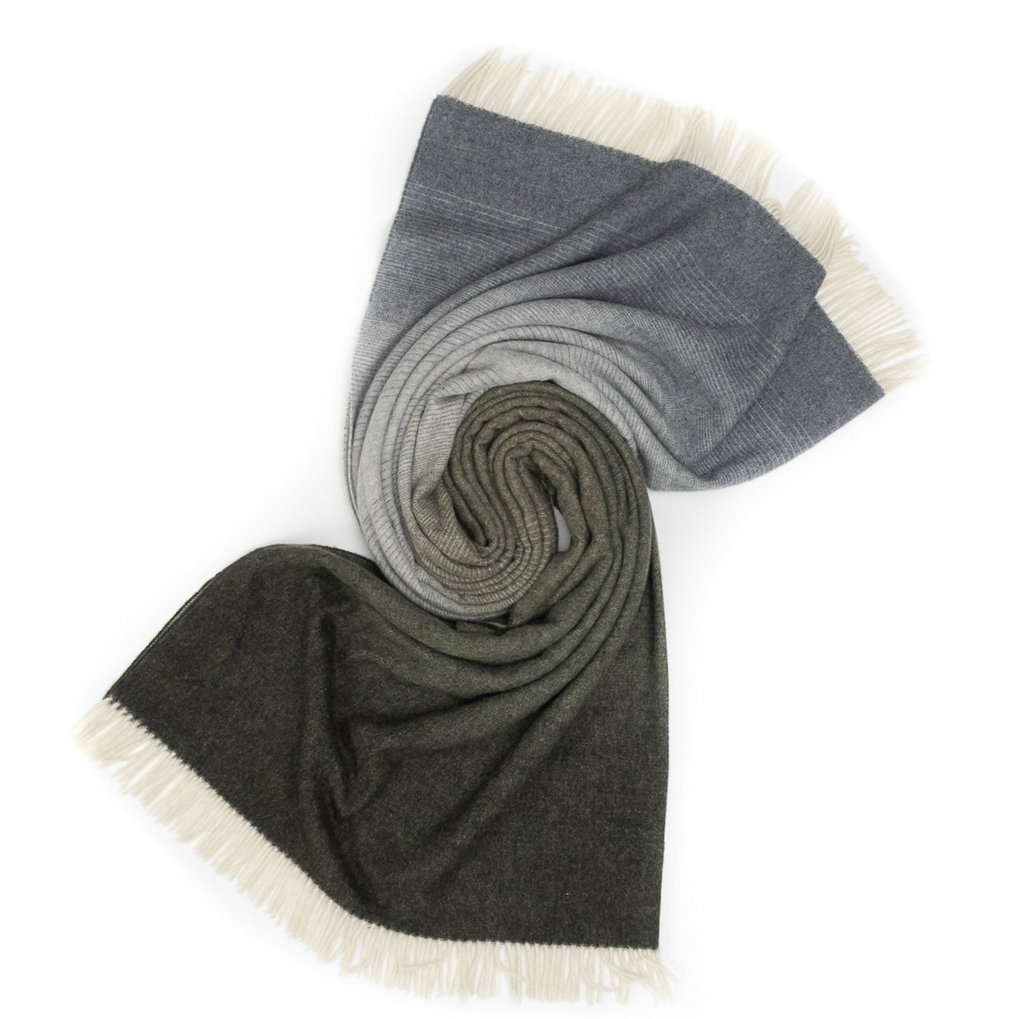 Whisper Ombre Merino Wool Throw – Moss