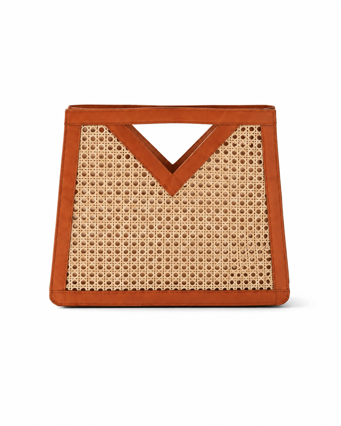 Raja Leather and Cane Handbag