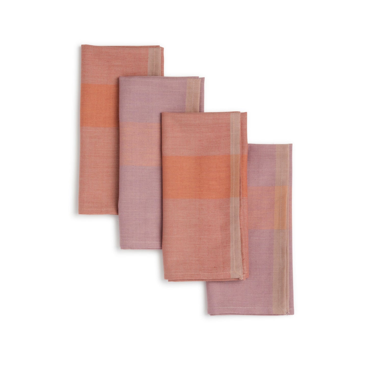 Handwoven Cotton Napkins, Set of 4 | 16" × 16" | Fair Trade | Harmonic