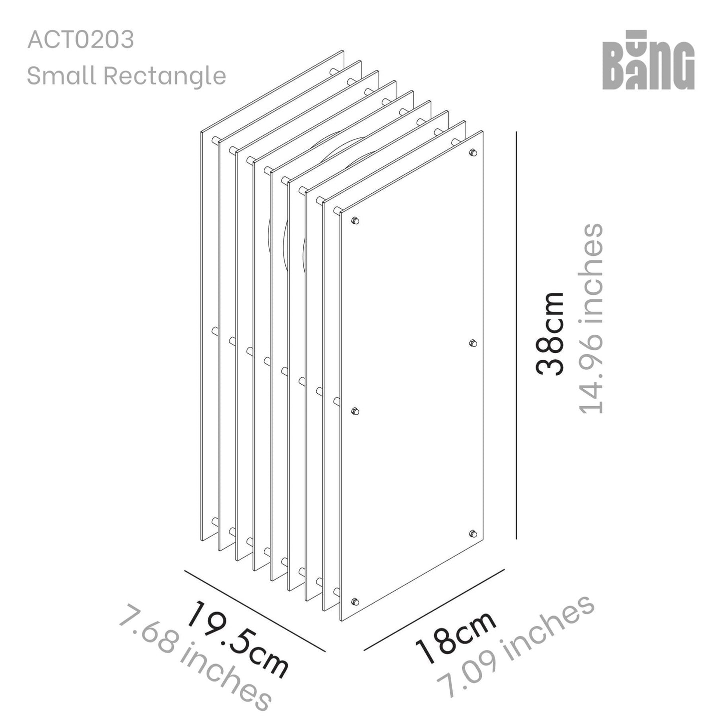 Lớp small rectangle in blue acrylic