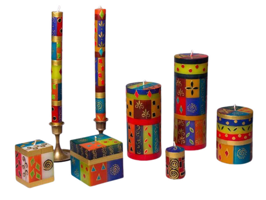 African Mineral Painted Candles