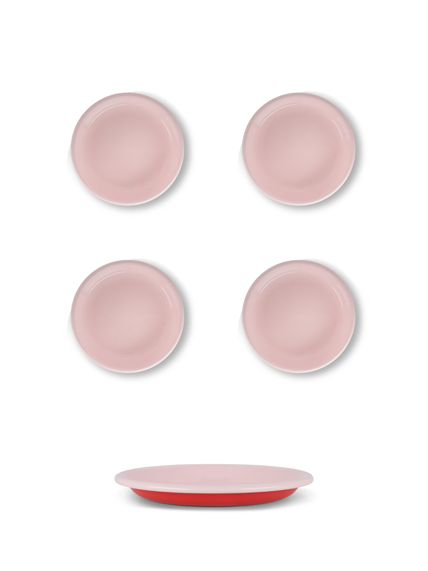 S/4 Enamel Side plate  - Two Tone