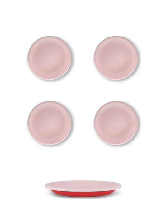 S/4 Enamel Side plate  - Two Tone