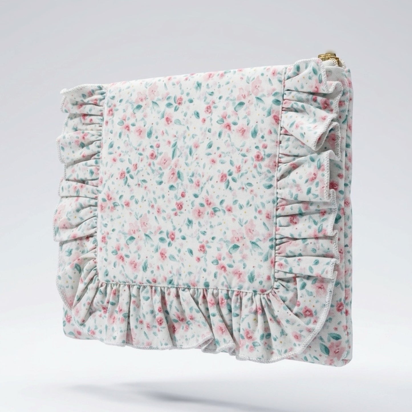 Pastel Confetti | Timeless Floral Ruffle Zipper