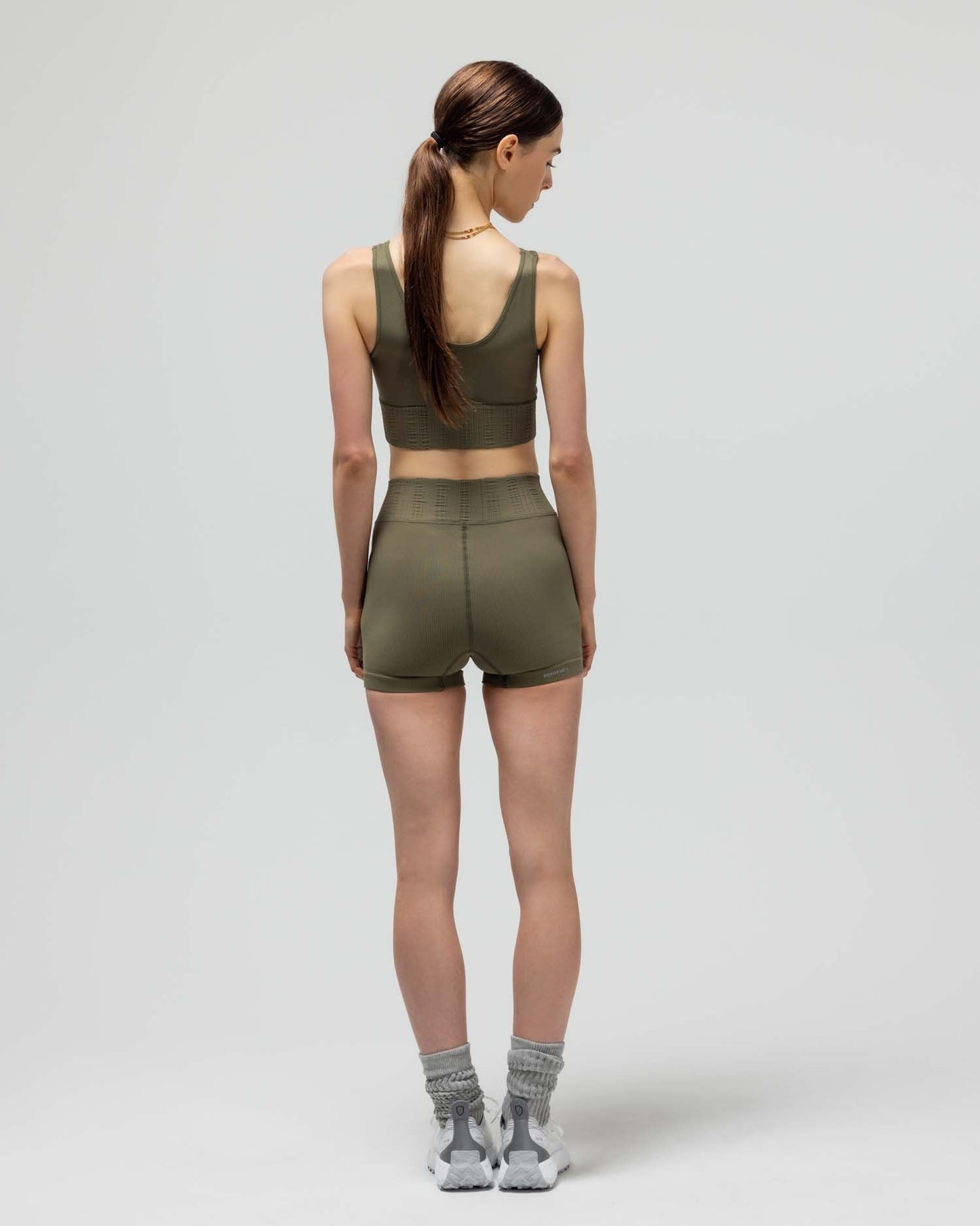 RIBBED BIKER SHORT