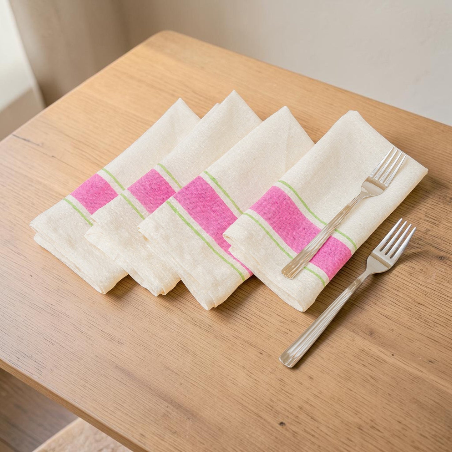 Taal Linen Napkins - Pink (Set of 2)