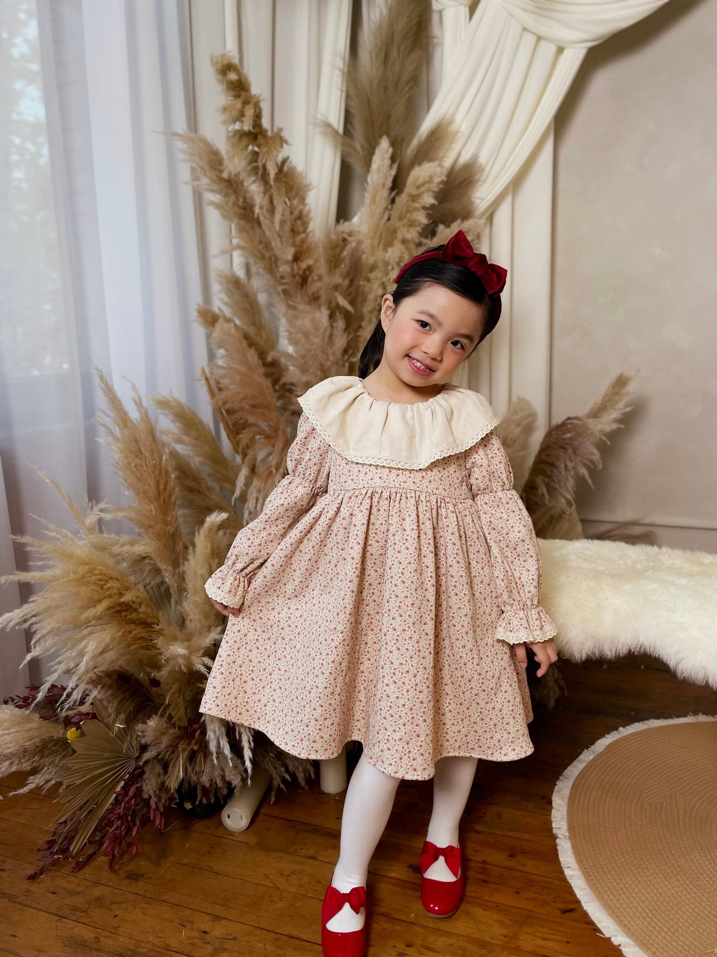 Marguerite Dress- Wild Rosebud Garden