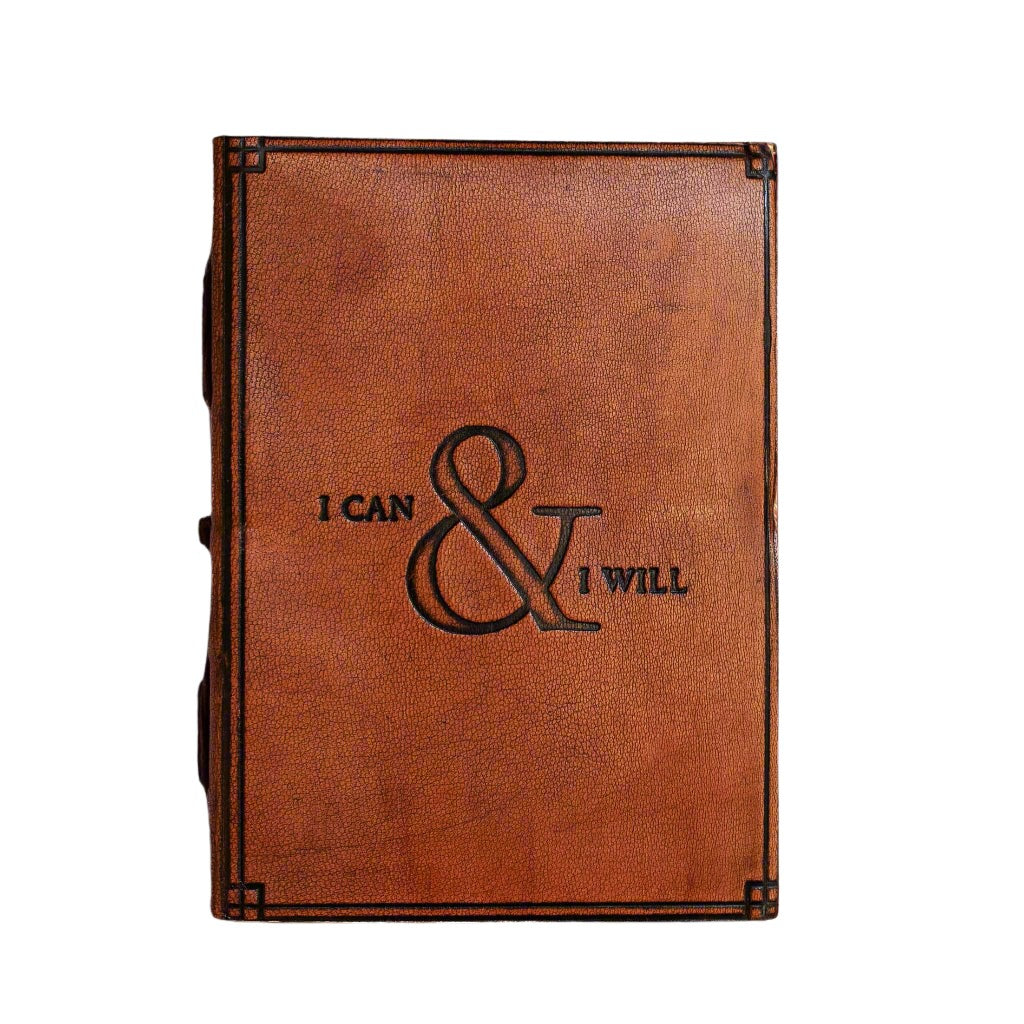 I Can And I Will Quote Leather Journal